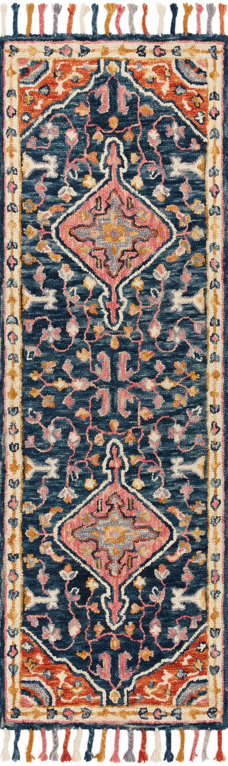 Loloi Zharah Zr-01 Navy / Multi Rugs - runner flat