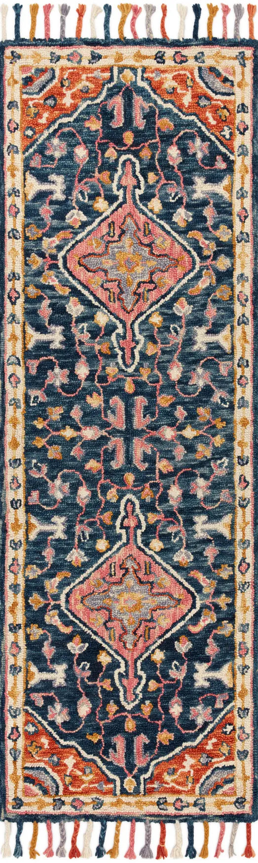 Loloi Zharah Zr-01 Navy / Multi Rugs - runner flat
