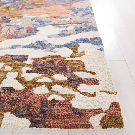 Safavieh Blossom 4'-0" x 6'-0" Rug in Rust / Ivory