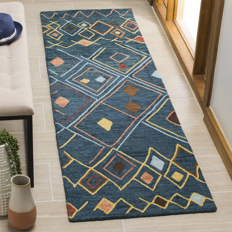 Safavieh Suzani 2'-3" x 10'-0" Rug in Dark Blue / Multi