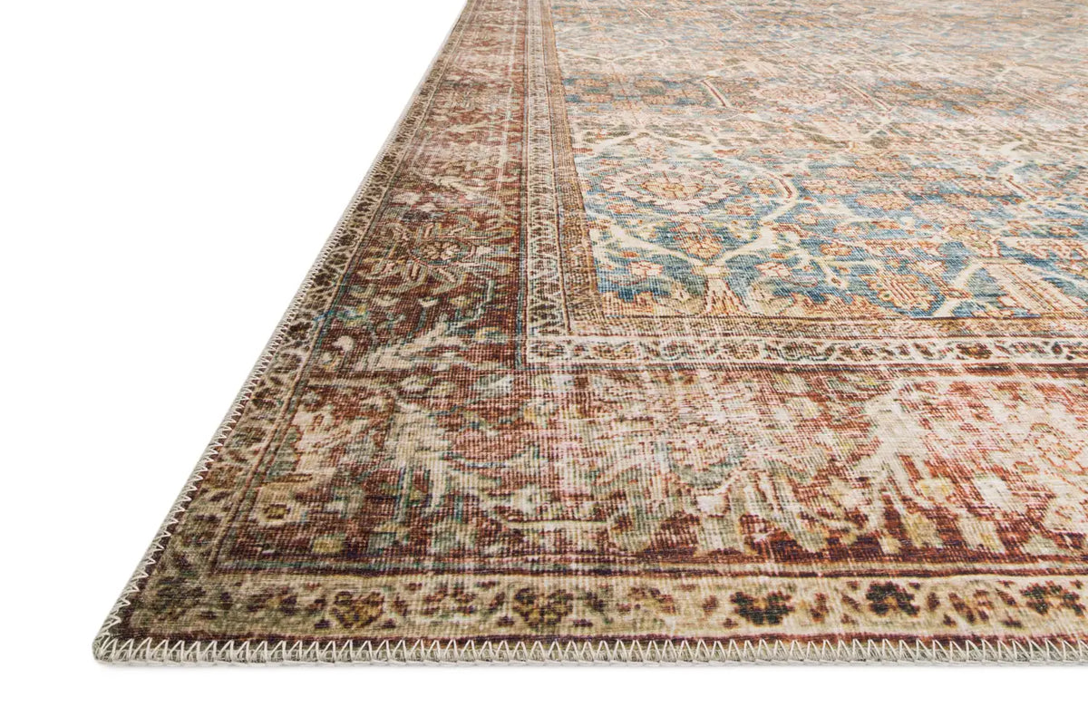 Loloi Layla Lay-04 Ocean / Rust Rugs - rug corner