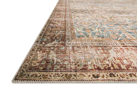 Loloi Layla Lay-04 Ocean / Rust Rugs - rug corner