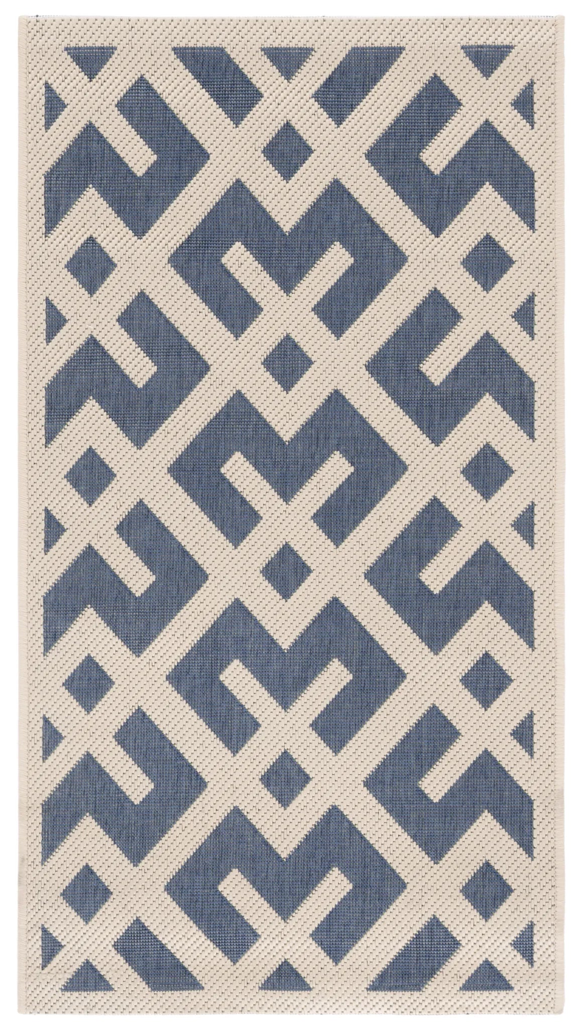 Safavieh Courtyard 2'-0" x 3'-7" Rug in Blue / Bone