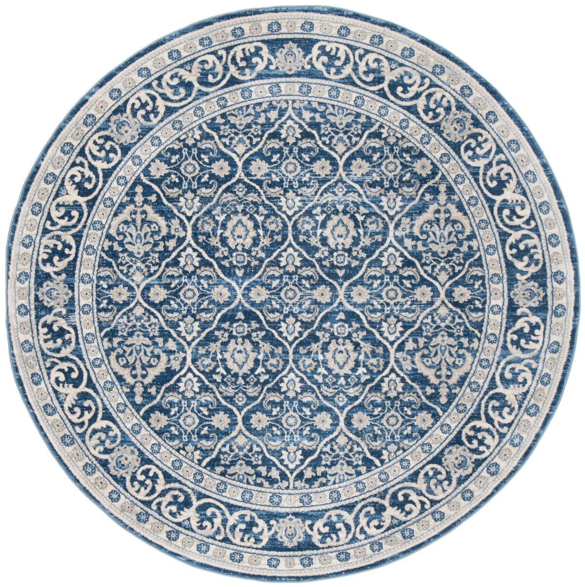 Safavieh Brentwood 5'-0" x 5'-0" Rug in Navy / Light Grey