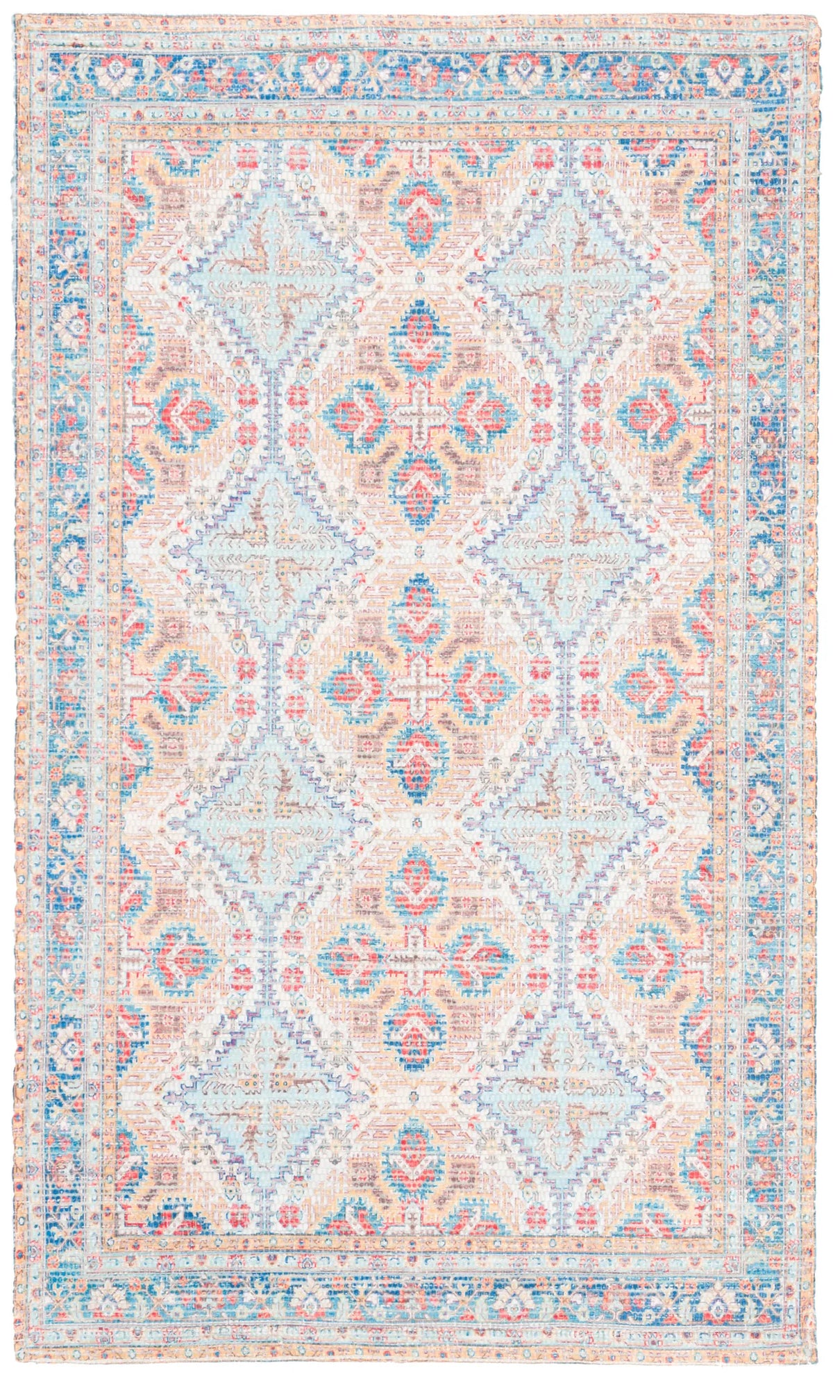 Safavieh Saffron 3'-0" x 5'-0" Rug in Rust / Blue