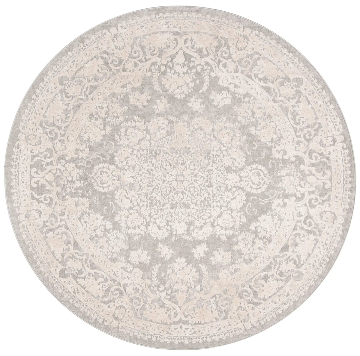 Safavieh Reflection 5'-0" x 5'-0" Rug in Light Grey / Cream
