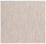 Safavieh Courtyard 6'-7" x 6'-7" Rug in Ivory Grey / Rust
