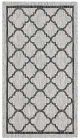 Safavieh Courtyard 2'-0" x 3'-7" Rug in Light Grey / Black