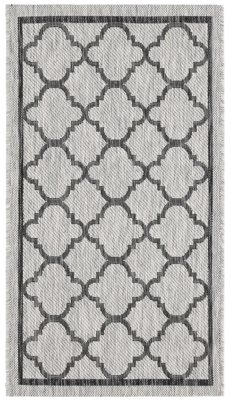 Safavieh Courtyard 2'-0" x 3'-7" Rug in Light Grey / Black