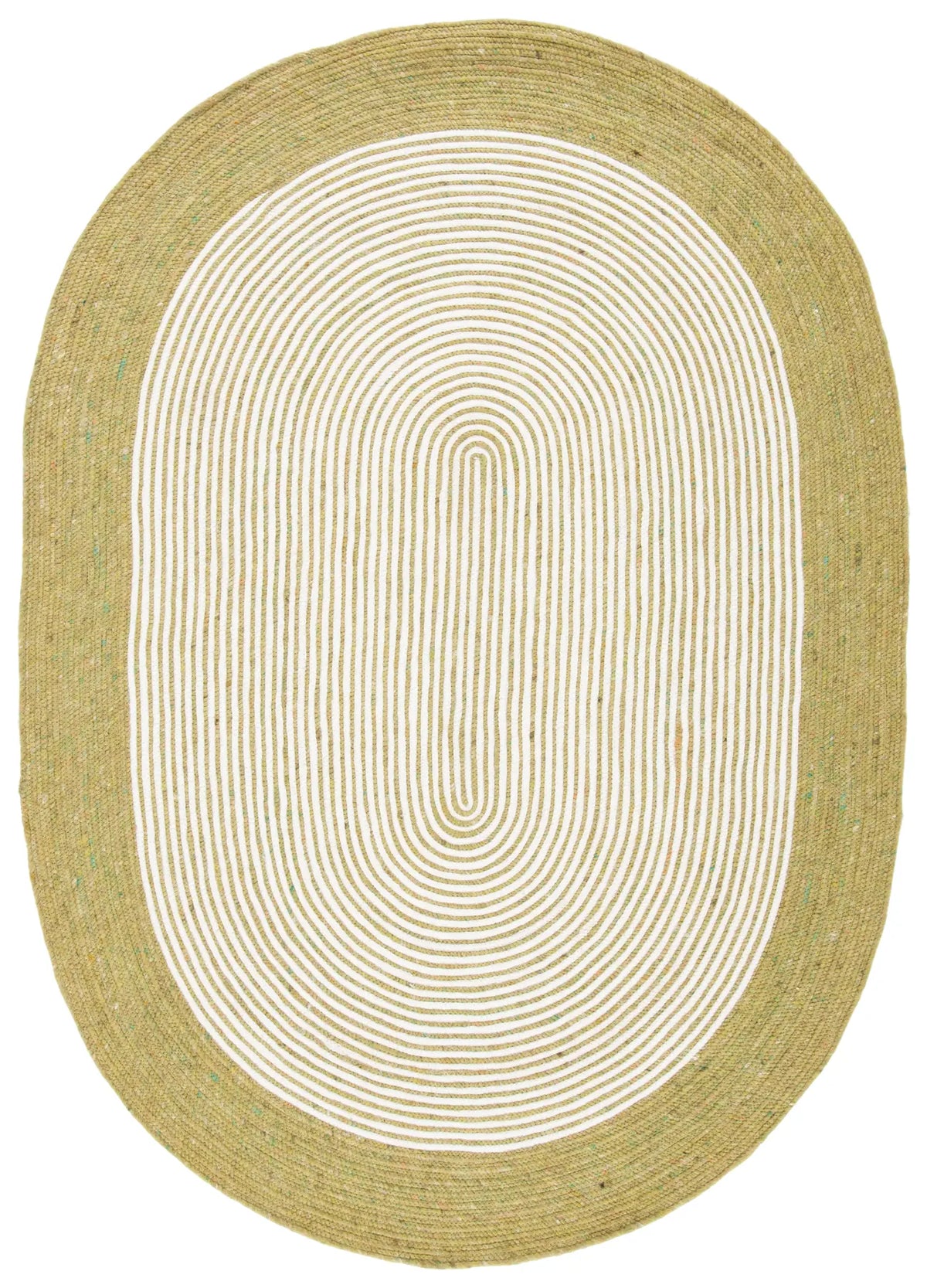 Safavieh Braided 5'-0" x 7'-0" Rug in Green / Ivory