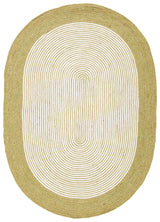 Safavieh Braided 5'-0" x 7'-0" Rug in Green / Ivory