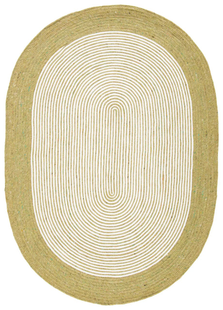 Safavieh Braided 5'-0" x 7'-0" Rug in Green / Ivory