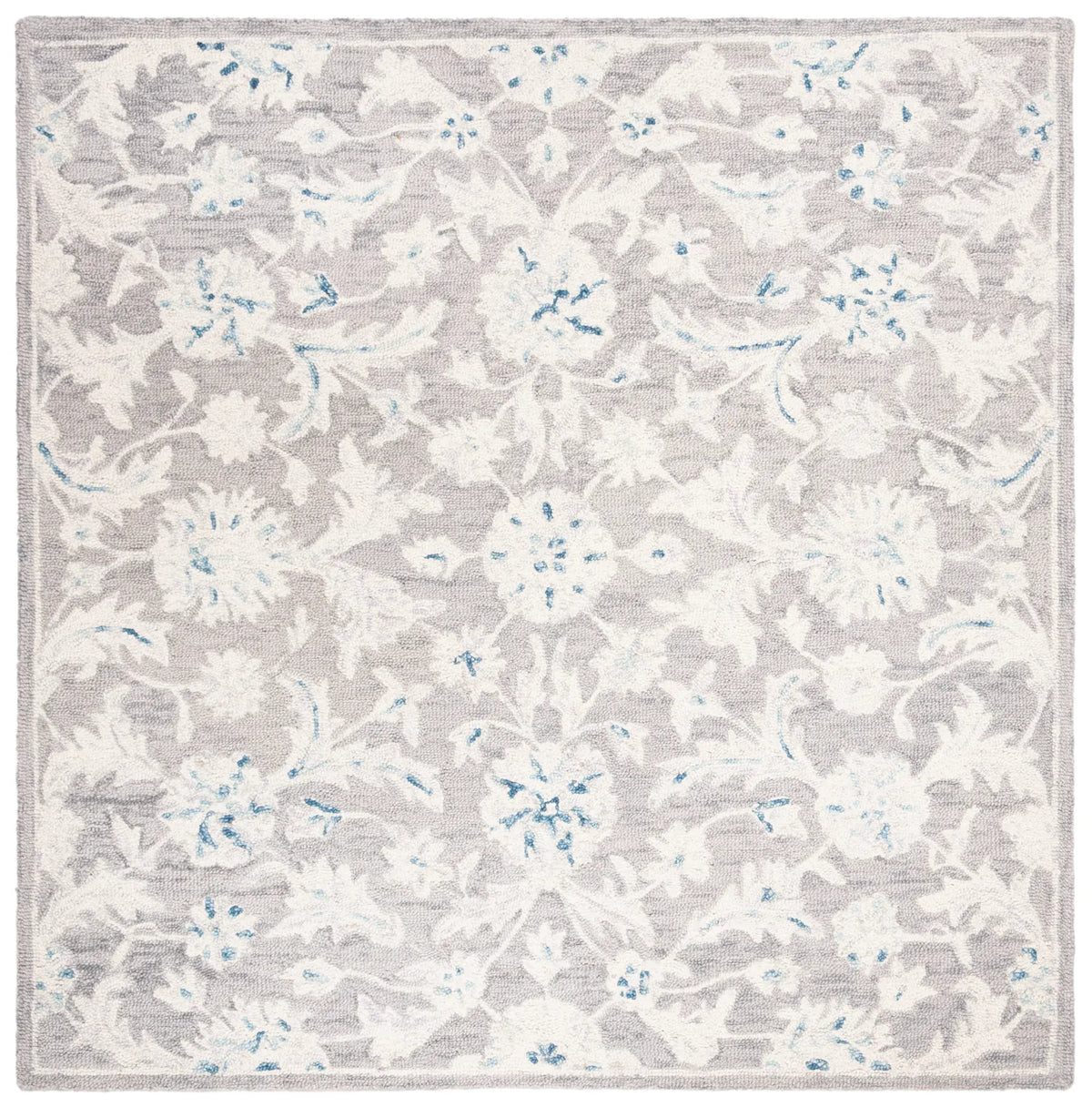 Safavieh Micro-Loop 5'-0" x 5'-0" Rug in Grey / Ivory