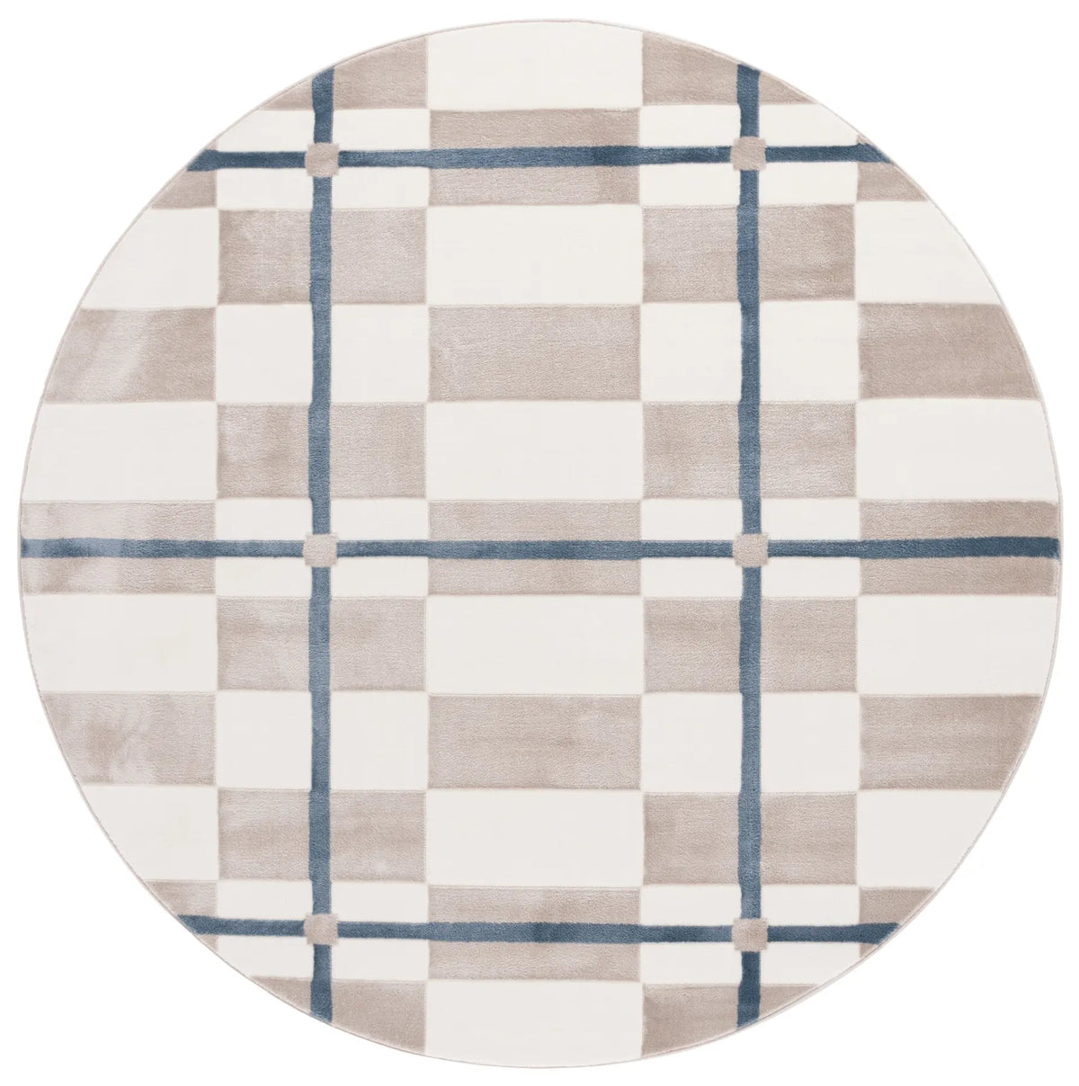 Safavieh Groove 6'-7" x 6'-7" Rug in Ivory / Blue