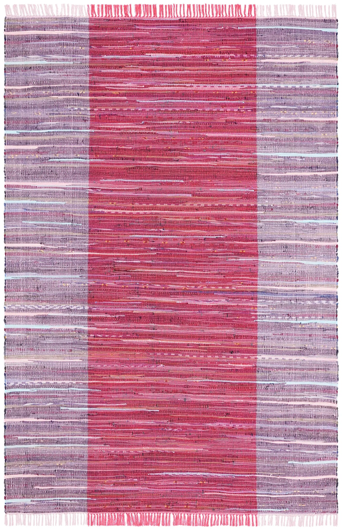 Safavieh Rag Rug 4'-0" x 6'-0" Rug in Red / Grey