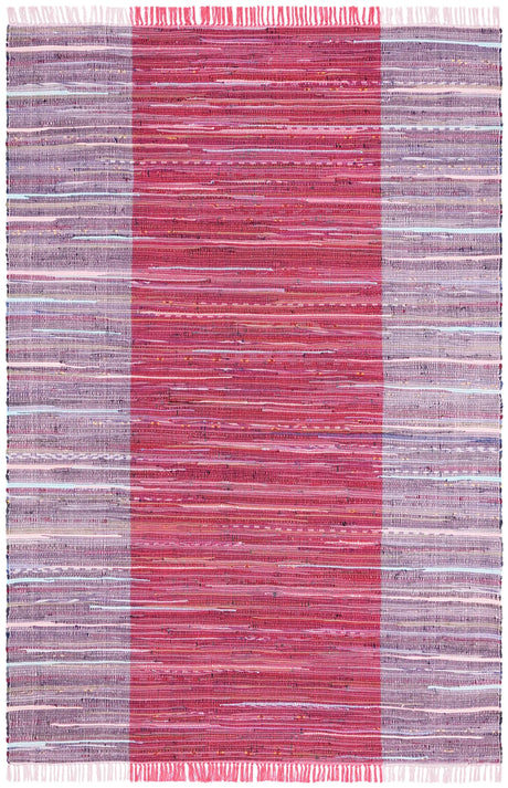 Safavieh Rag Rug 4'-0" x 6'-0" Rug in Red / Grey