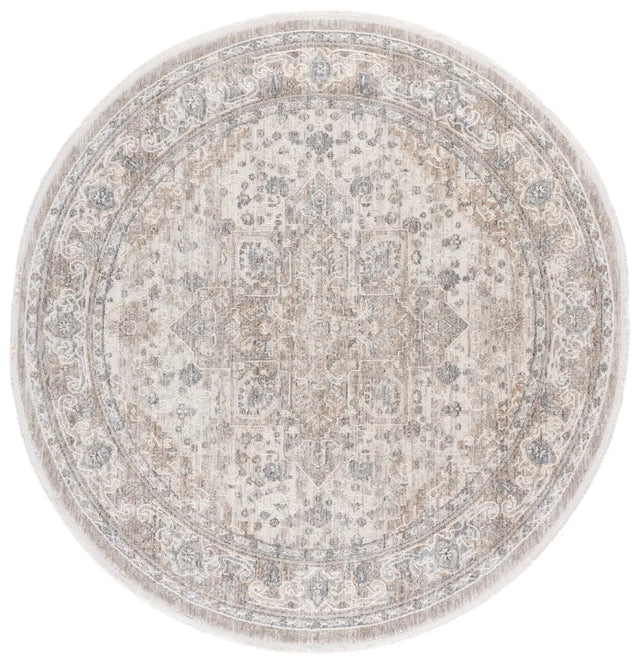 Safavieh Kendal 6'-7" x 6'-7" Rug in Grey / Ivory Beige