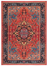Safavieh Journey 4'-4" x 6'-0" Rug in Red / Blue