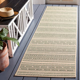 Safavieh Courtyard 2'-3" x 8'-0" Rug in Beige / Dark Green