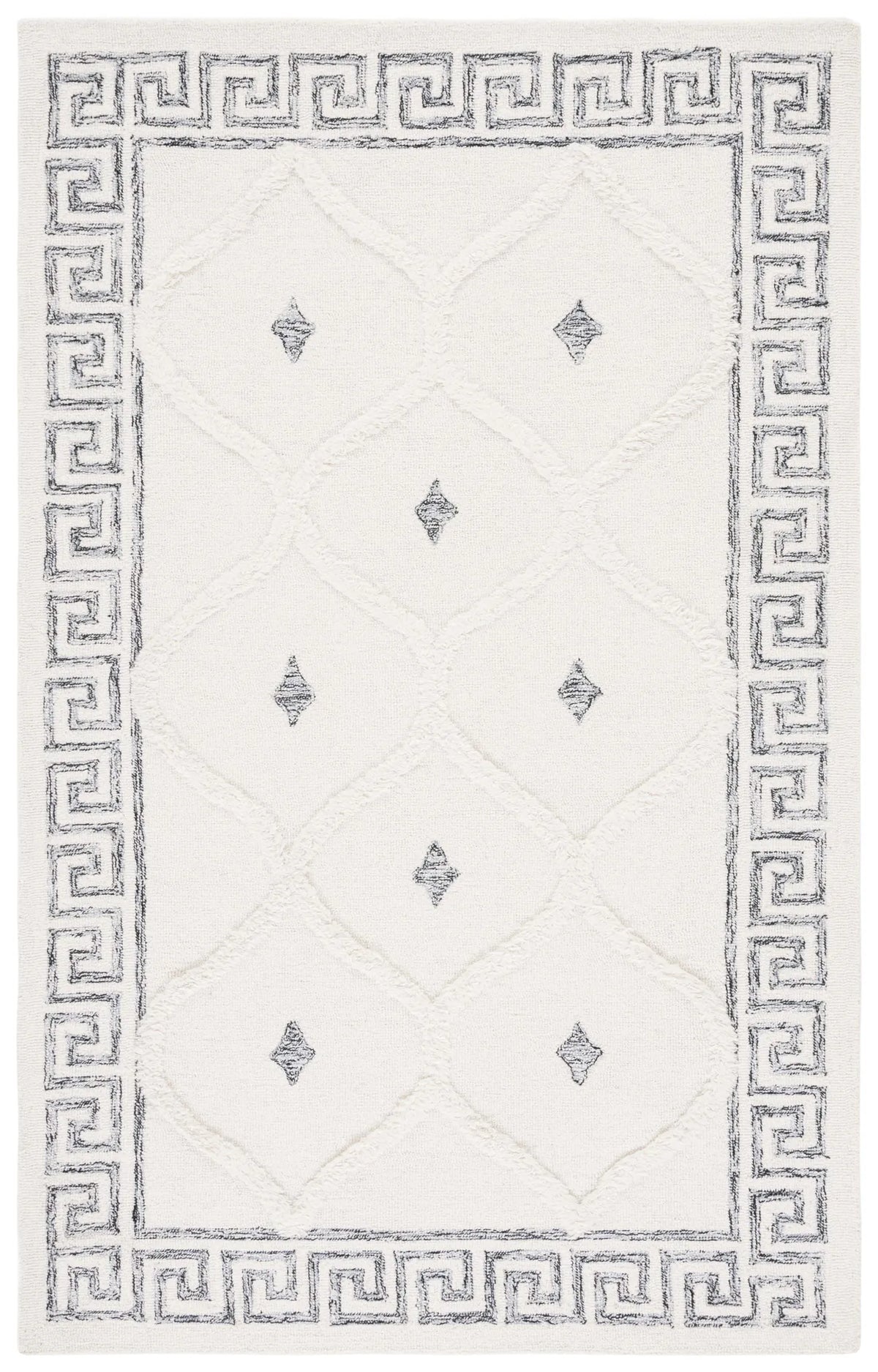 Safavieh Casablanca 4'-0" x 6'-0" Rug in Ivory / Black
