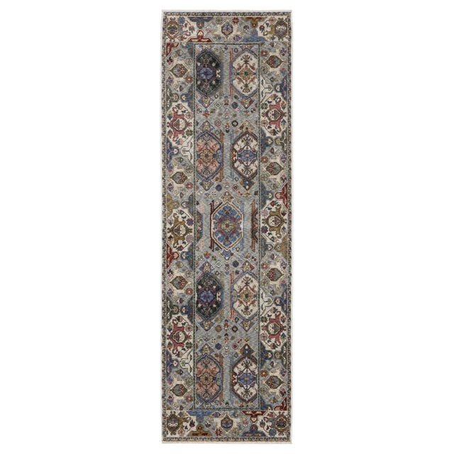 Oriental Weavers Sphinx HASTINGS HA04E Blue Geometric Rugs - runner