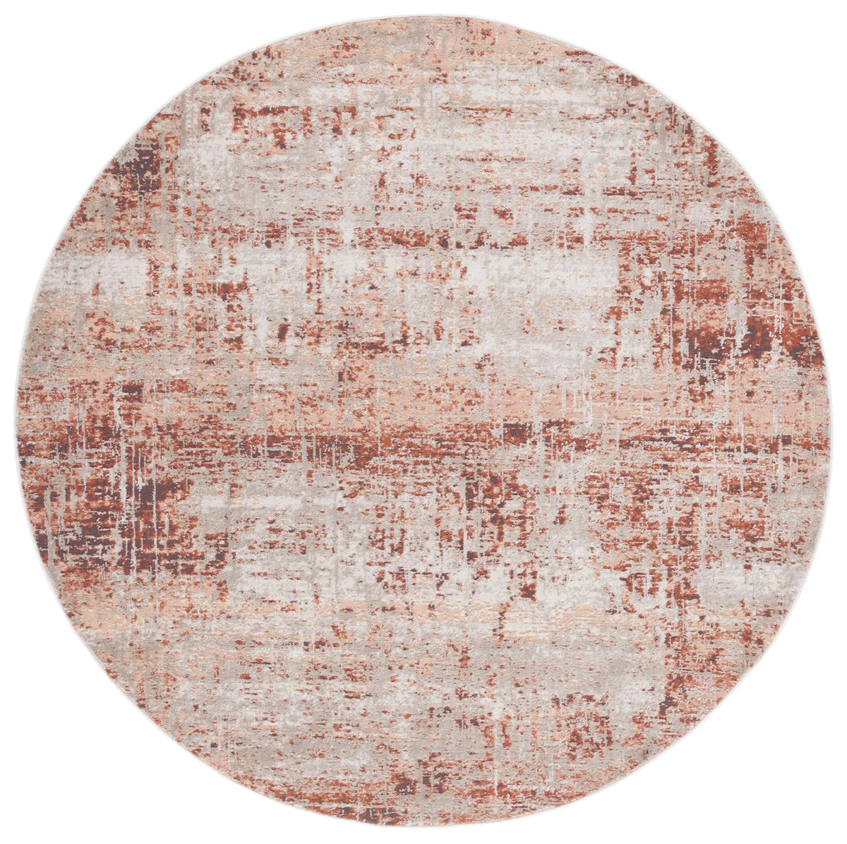 Safavieh Madison 800 6'-7" x 6'-7" Rug in Rust / Grey