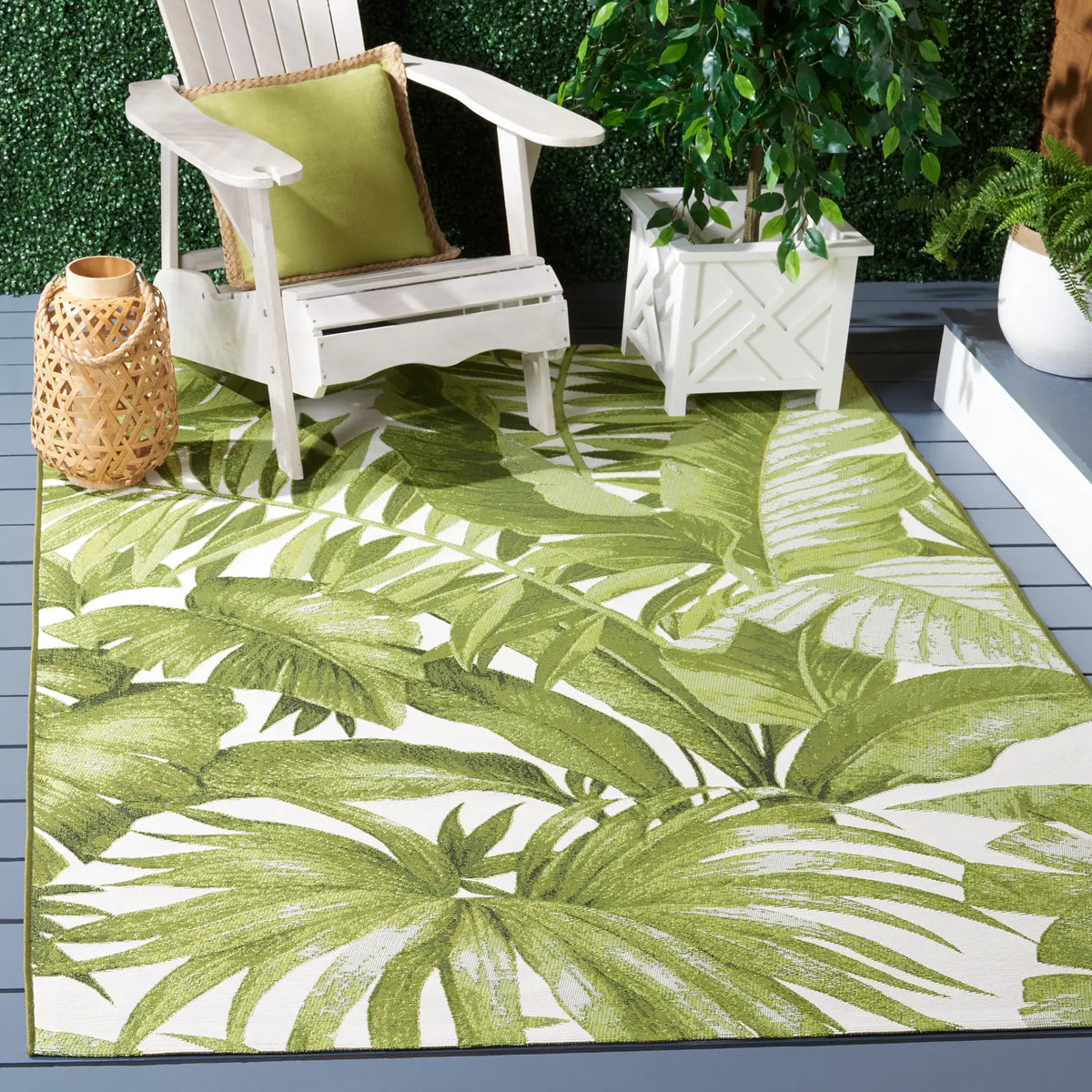 Safavieh Barbados 500 4'-0" x 6'-0" Rug in Ivory / Green