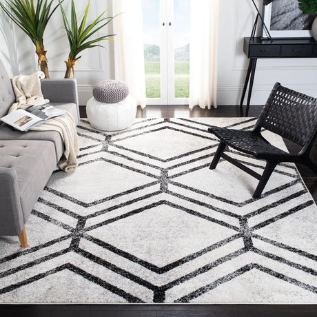 Safavieh Adirondack 10'-0" x 14'-0" Rug in Ivory / Charcoal