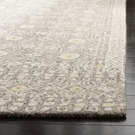 Safavieh Micro-Loop 5'-0" x 8'-0" Rug in Charcoal / Ivory