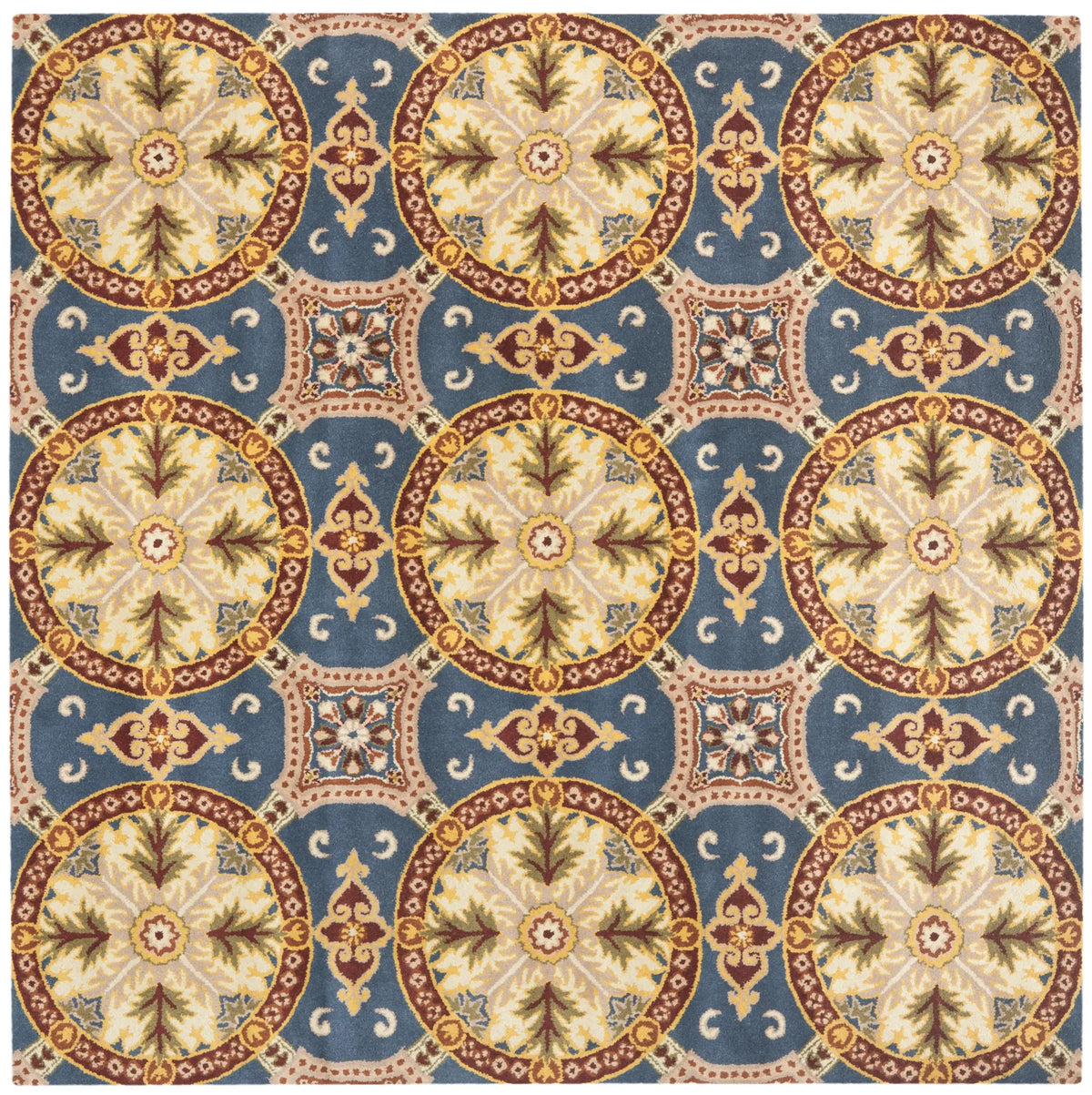 Safavieh Wyndham 7'-0" x 7'-0" Rug in Blue / Gold