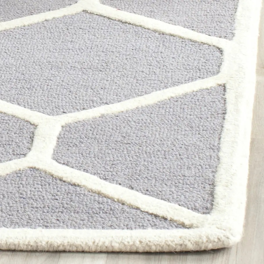 Safavieh Cambridge 4'-0" x 6'-0" Rug in Silver / Ivory