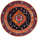 Safavieh Vintage Hamadan 6'-7" x 6'-7" Rug in Orange / Black