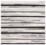 Safavieh Studio Leather 6'-0" x 6'-0" Rug in Ivory / Black
