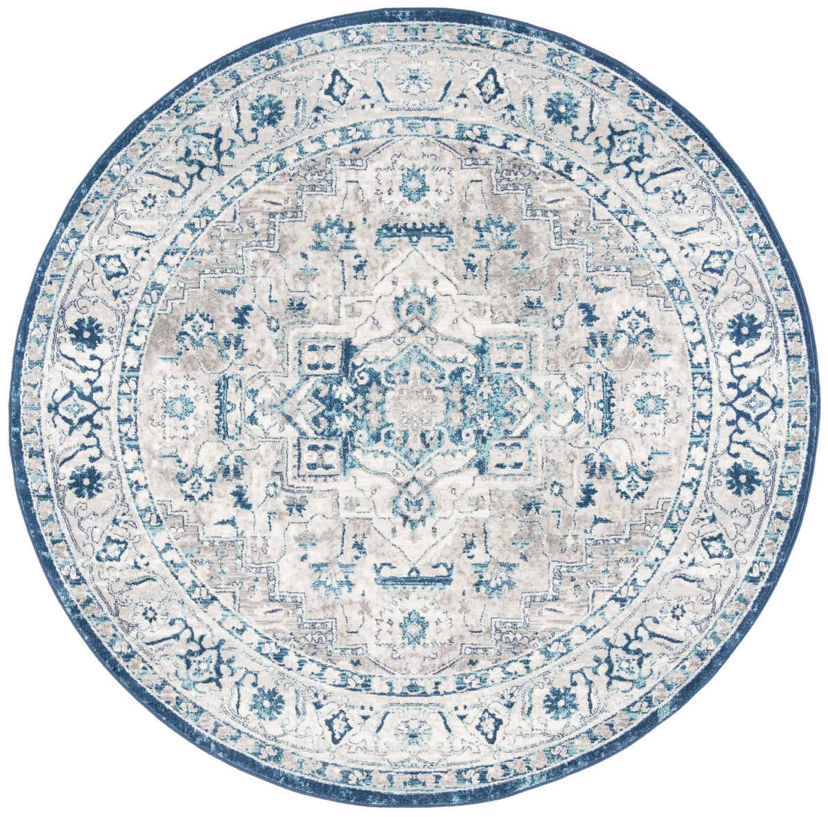 Safavieh Brentwood 10'-0" x 10'-0" Rug in Light Grey / Blue