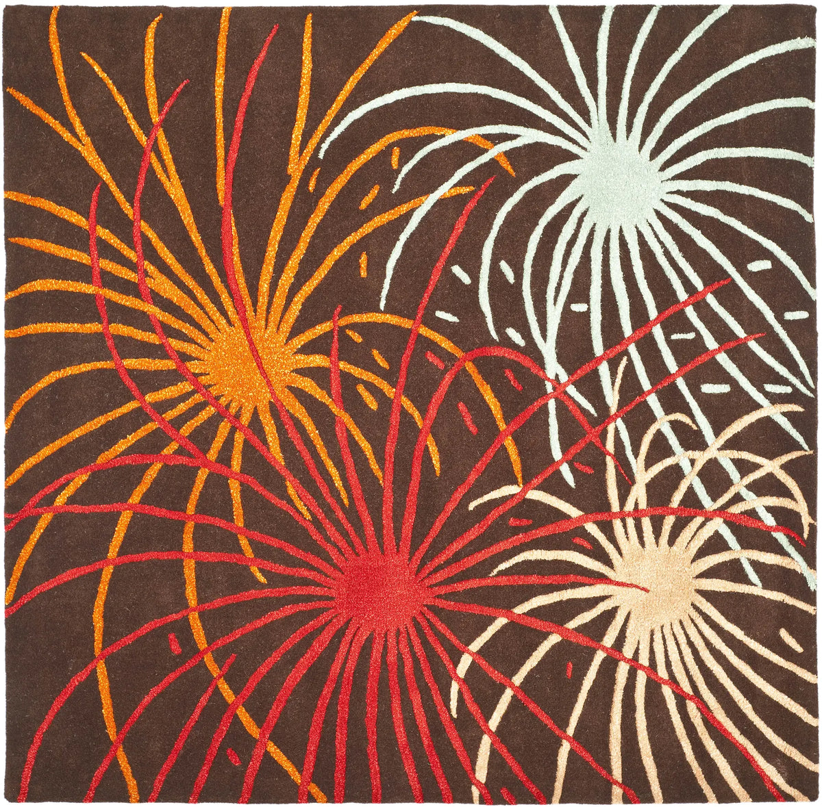 Safavieh Soho 6'-0" x 6'-0" Rug in Brown / Multi