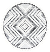 Safavieh Moroccan Tassel Shag 6'-7" x 6'-7" Rug in Ivory / Grey