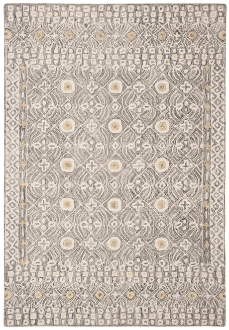 Safavieh Micro-Loop 4'-0" x 6'-0" Rug in Charcoal / Ivory
