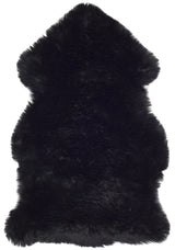 Safavieh Sheep Skin 2'-0" x 3'-0" Rug in Midnight Black