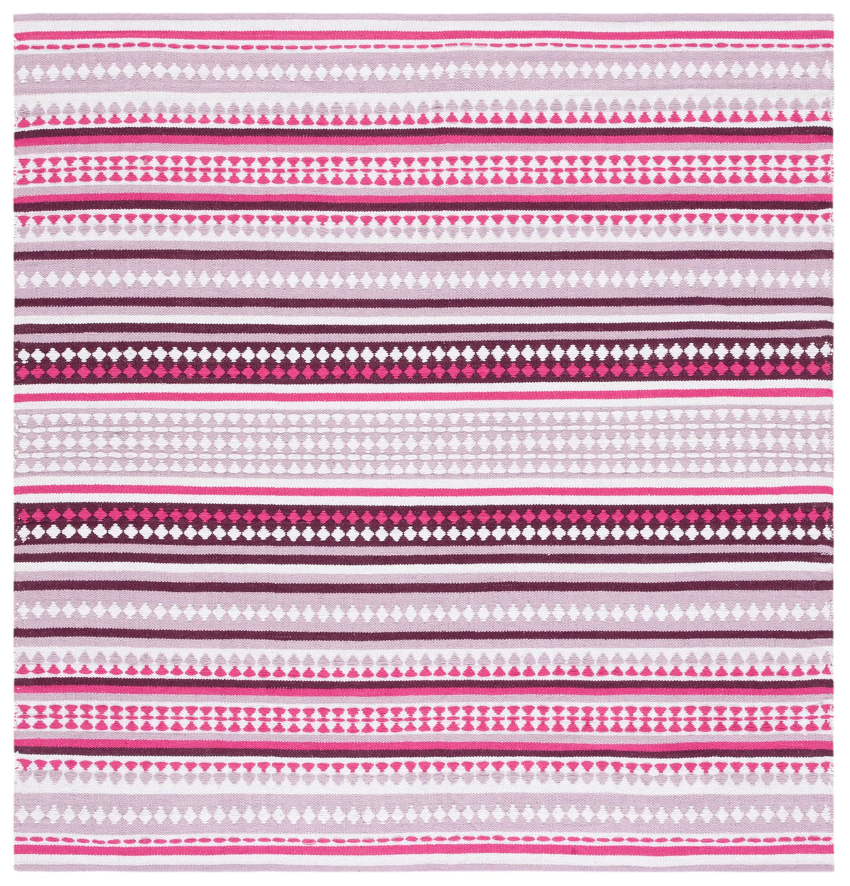 Safavieh Montauk 6'-0" x 6'-0" Rug in Pink / Ivory