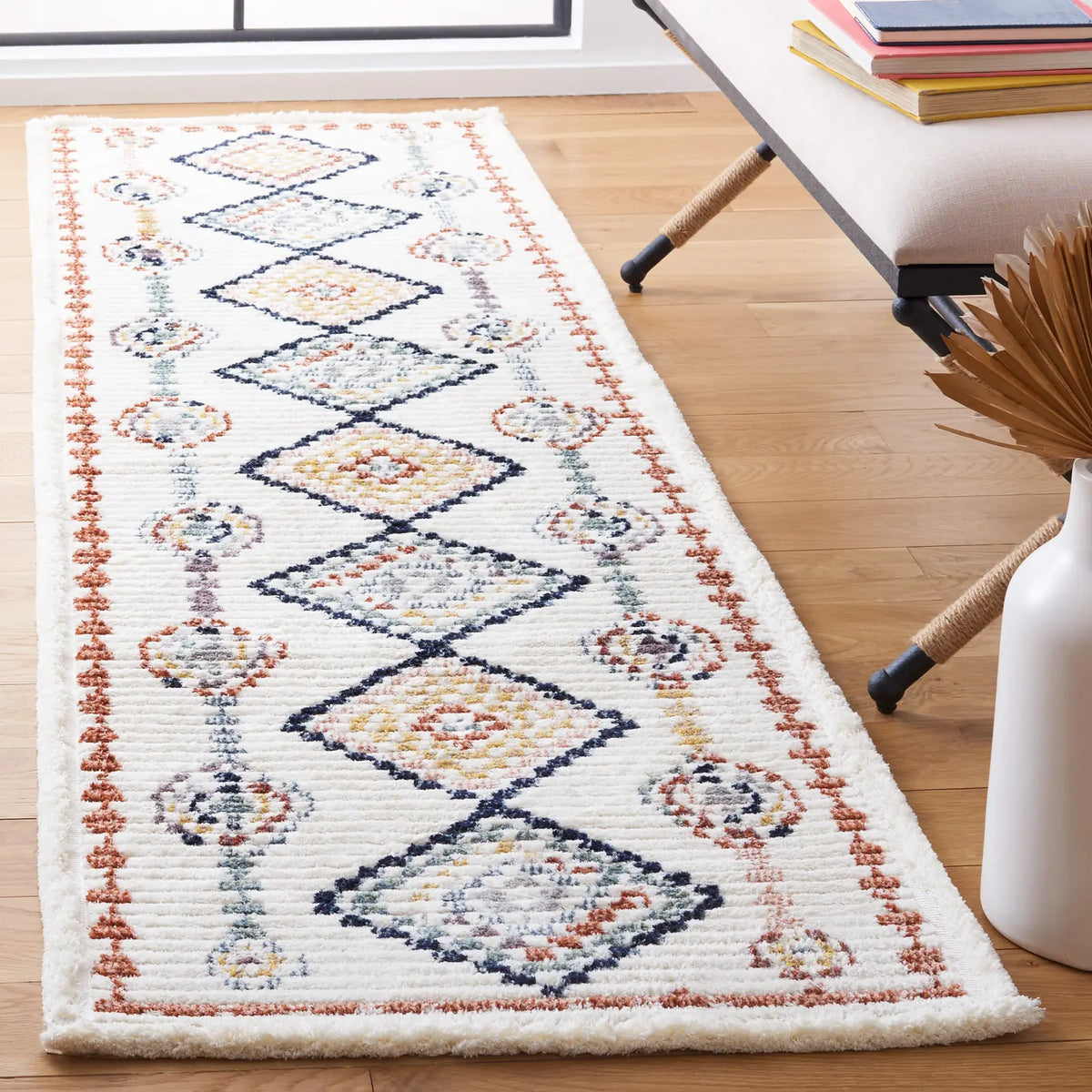 Safavieh Marrakesh 2'-2" x 8'-0" Rug in Ivory / Multi