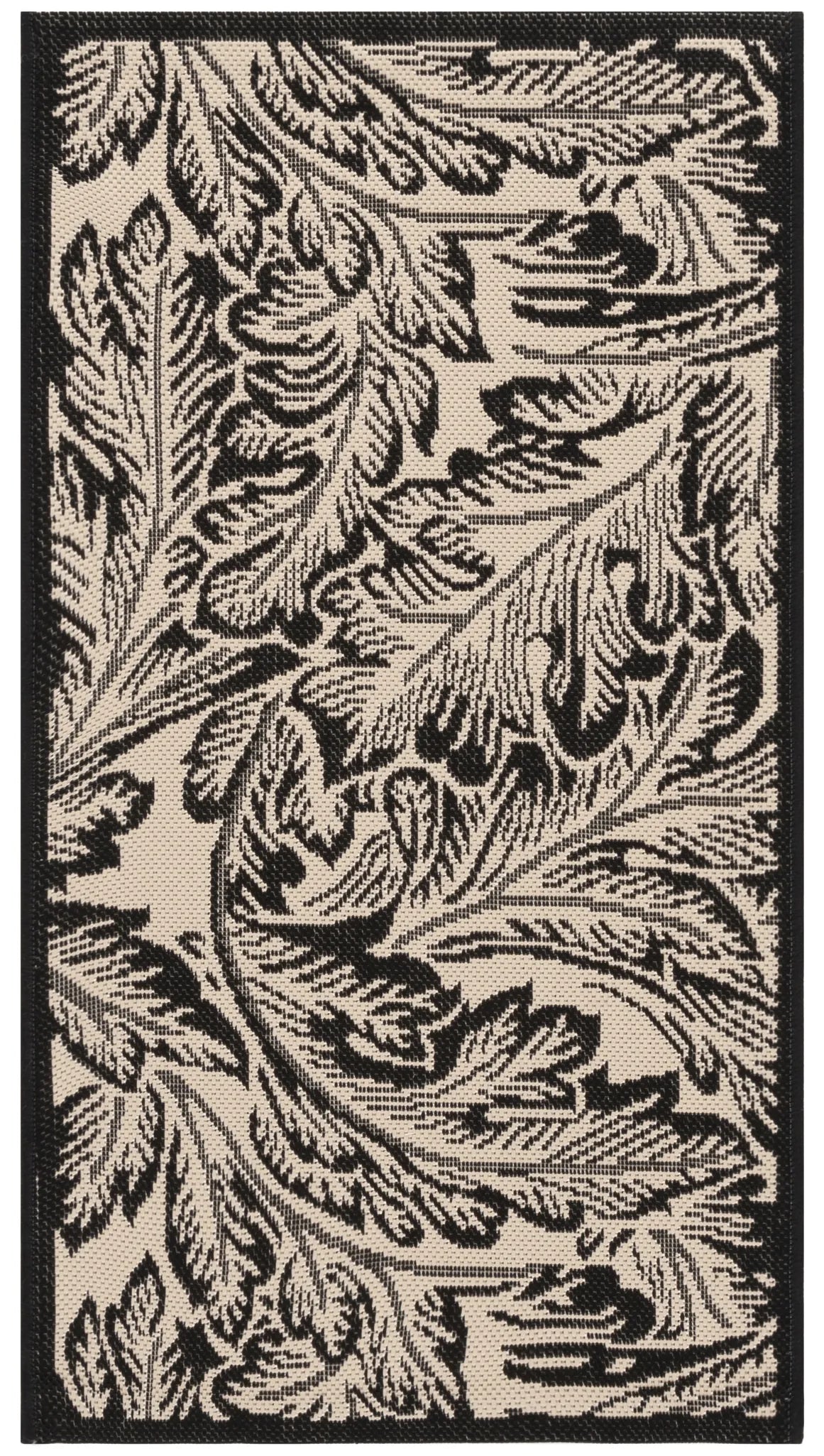 Safavieh Courtyard 2'-0" x 3'-7" Rug in Sand / Black