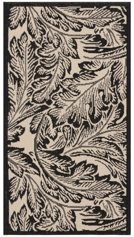 Safavieh Courtyard 2'-0" x 3'-7" Rug in Sand / Black