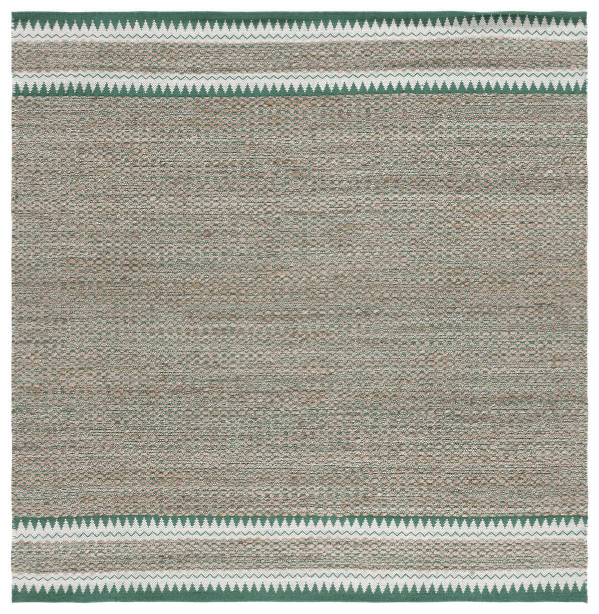 Safavieh Natural Fiber 6'-0" x 6'-0" Rug in Natural / Green