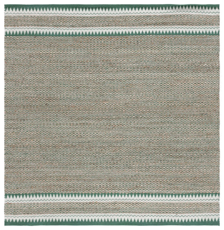 Safavieh Natural Fiber 6'-0" x 6'-0" Rug in Natural / Green