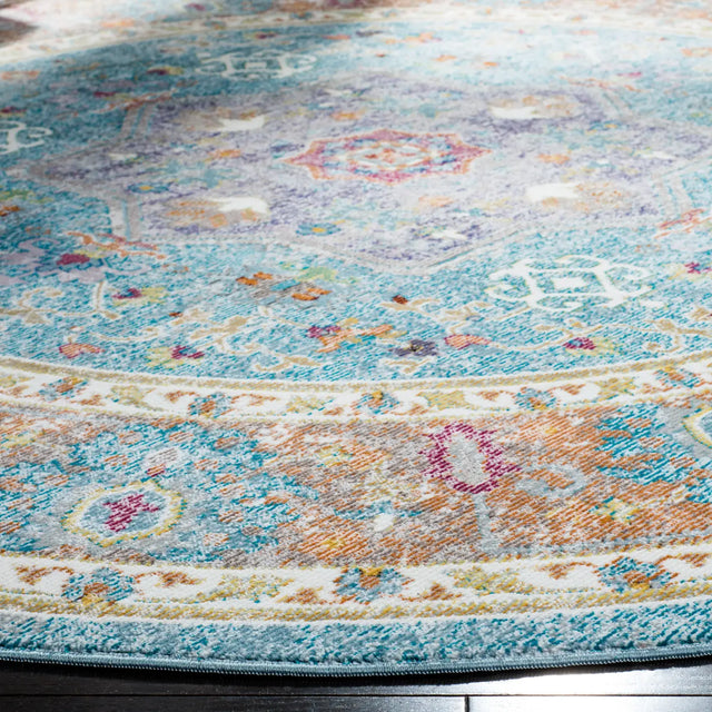Safavieh Aria 6'-5" x 6'-5" Rug in Blue / Creme