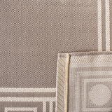 Safavieh Courtyard 4'-0" x 5'-7" Rug in Dark Beig / Beige