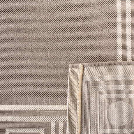 Safavieh Courtyard 4'-0" x 5'-7" Rug in Dark Beig / Beige
