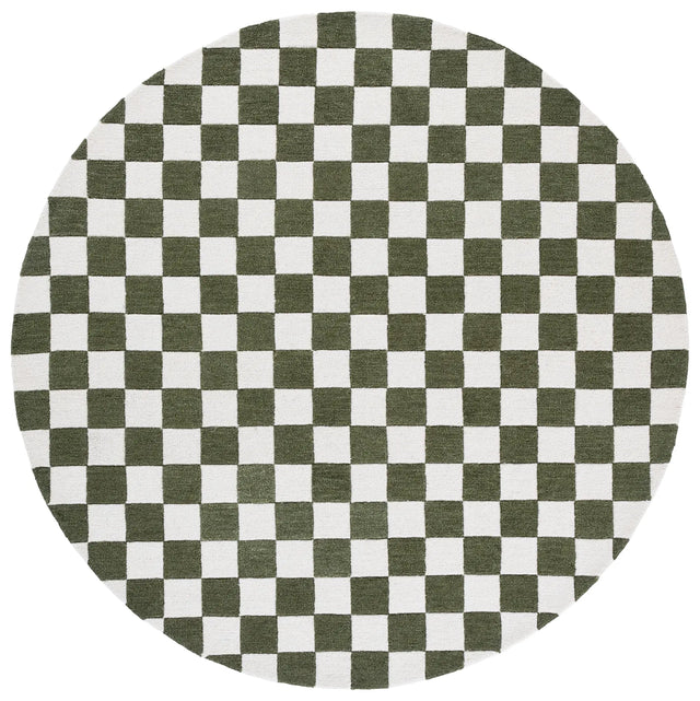 Safavieh Ebony 6'-0" x 6'-0" Rug in Green / Ivory