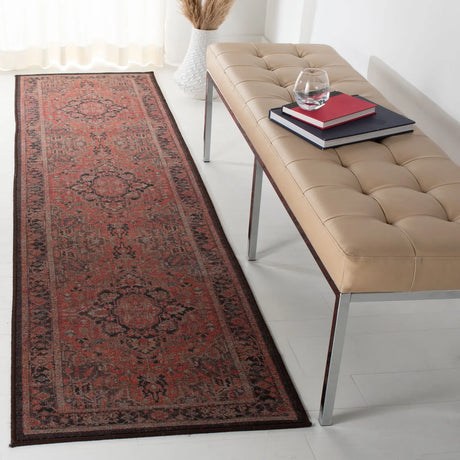 Safavieh Journey 2'-2" x 11'-0" Rug in Navy / Red