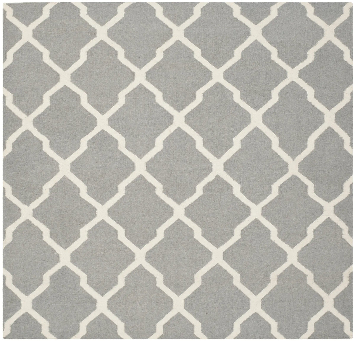 Safavieh Dhurries 6'-0" x 6'-0" Rug in Grey / Ivory